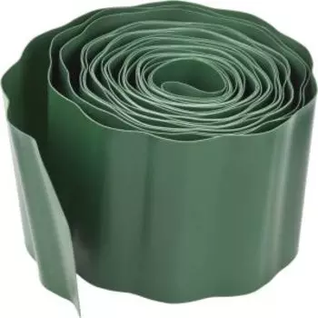 Бордюрная лента Grinda 15 см, 9 м, полиэтилен низкого давления, зеленая