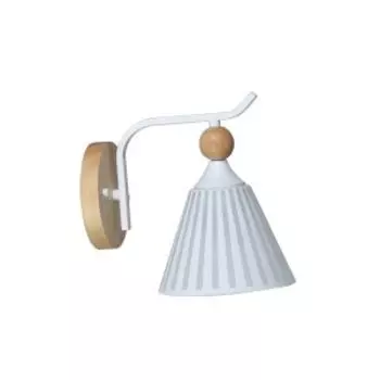 Бра Дэла, Е27, 60 Вт, металл/дерево, стекло, белый