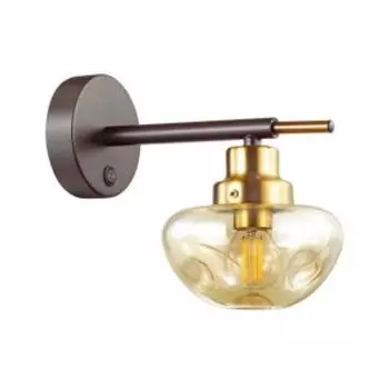 Бра LUMION YOSHI, E14, 40Вт, коричневый, золотой