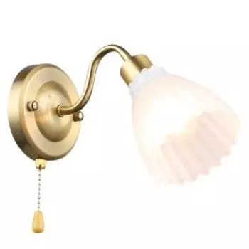 Бра Символ Света, Е14, 60 Вт, позолоченная бронза