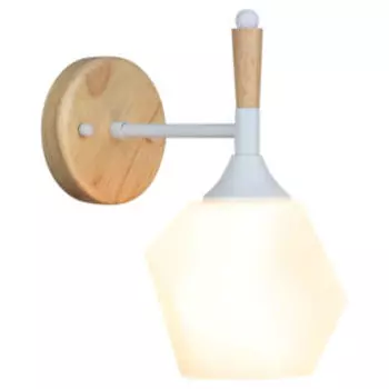 Бра Символ Света, Е27, 60 Вт, белый, коричневый