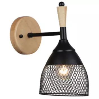 Бра Символ Света, Е27, 60 Вт, черный, коричневый