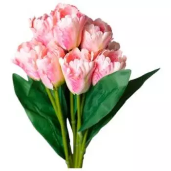 Букет искусcтвенный Lefard Flowers 9 Тюльпанов, 44 см, розовый