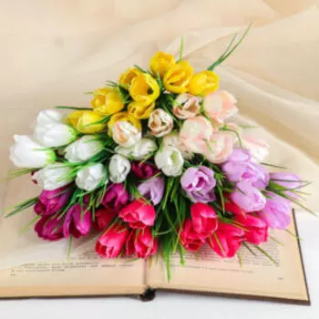 букет искусственный Тюльпаны 32 см, микс 140054
