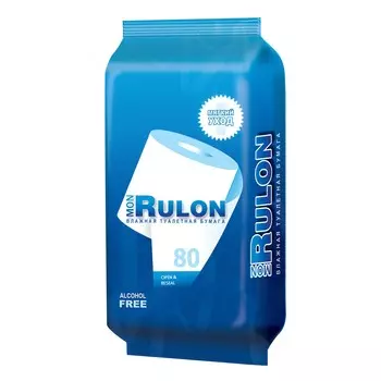 бумага туалетная MON RULON влажная, 80шт