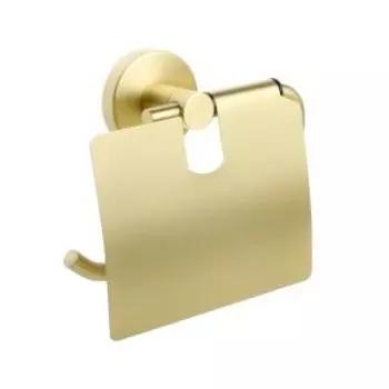 Бумагодержатель с крышкой Fixsen, золото-сатин