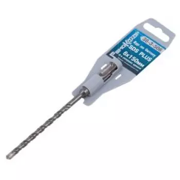 Бур по бетону, двойная спираль, четыре режущие кромки, хвостовик SDS PLUS, 6х150 мм