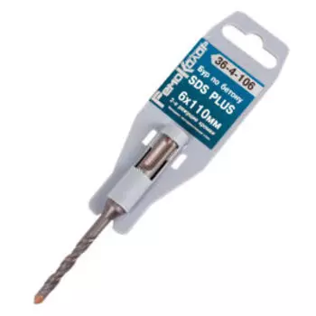 Бур по бетону РемоКолор, двойная спираль, две режущие кромки, хвостовик SDS plus, 6х110 мм