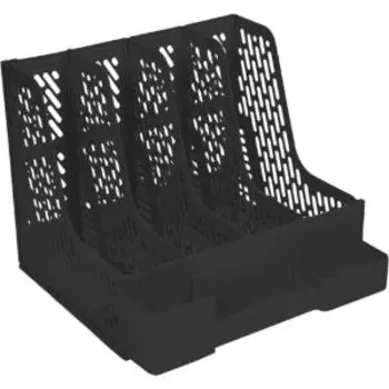 Бюро-органайзер настольный de VENTE Universal многофункциональный, 32.5x30.4x26.3 см, пластик, черный