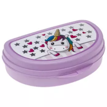 Бутербродница Единорог, 15х10 см, пластик