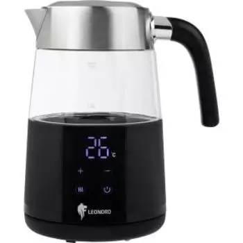 Чайник электрический Leonord LE-1525, 1850-2200 Вт, 1.7 л, стекло, черный
