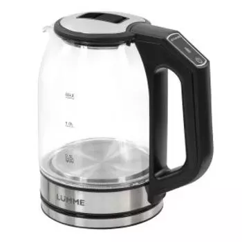 чайник электрический LUMME LU-KT4109B, 1800 Вт, 2л, стекло