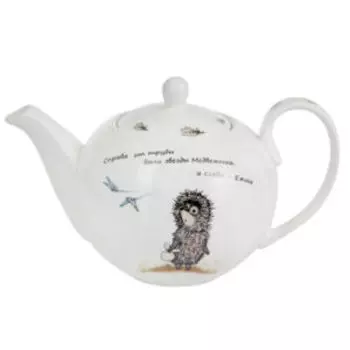 Чайник Ежик в тумане, 1.2 л, фарфор