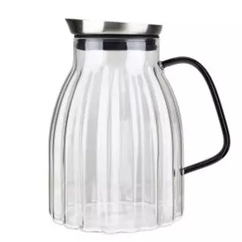Чайник-кувшин TalleR TR-98194 Vanessa, 1.5 л, стекло, оптика с черной ручкой