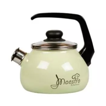 Чайник со свистком Mastro, 2 л, салатный, эмаль