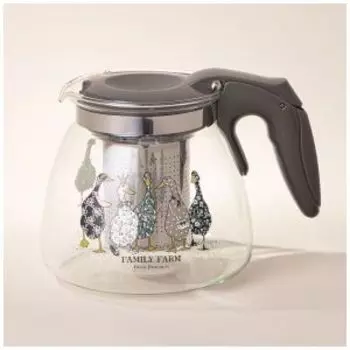 чайник заварочный AGNESS FAMILY FARM, 900мл, стекло/пластик