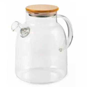 Чайник заварочный Attribute Pure, 1.8 л, стекло/бамбук
