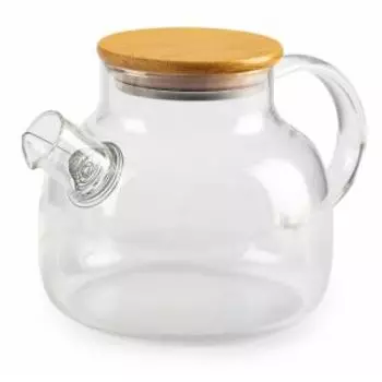 Чайник заварочный Attribute Pure, 1 л, стекло/бамбук