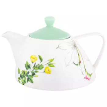 Чайник заварочный Ботанический атлас, 950 мл, фарфор