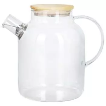 Чайник заварочный Bumboo, 1.8 л, стекло/бамбук