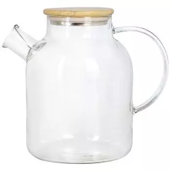 Чайник заварочный Д, 1.8 л, стекло/бамбук