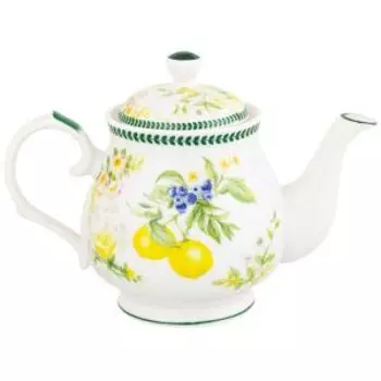 чайник заварочный ELAN GALLERY Лимоны 380 мл, фарфор