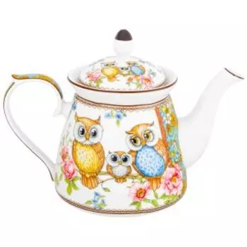 Чайник заварочный Elan Gallery Совушки, 1 л, фарфор