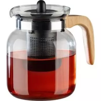 Чайник заварочный Mallony La Caffetteria, 1.5 л, стекло/дерево/нерж. сталь