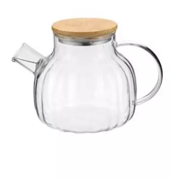 чайник заварочный Regent Franco 1л, стекло/бамбук