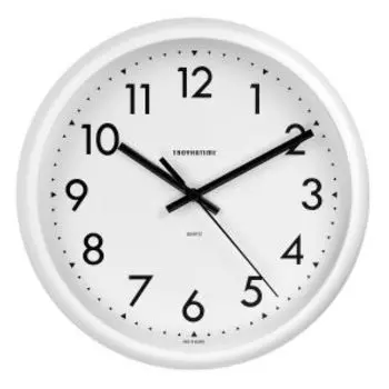 Часы настенные Белые матовые, 24 см