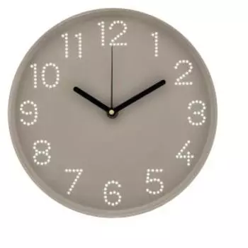 часы настенные РУБИН Классика, d25см, круг, пластик, арабские цифры, серый