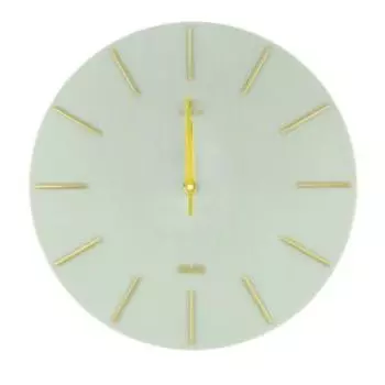 часы настенные РУБИН Классика, d30см, круг, пластик, без цифр, оливковый+золото