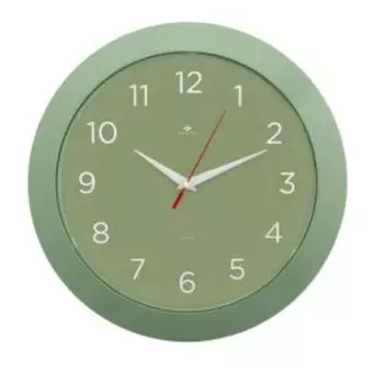 часы настенные РУБИН Классика, d31см, круг, пластик, арабские цифры, оливковый