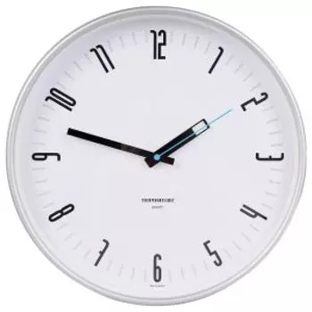 Часы настенные Серебристый обод, 30 см, бесшумные