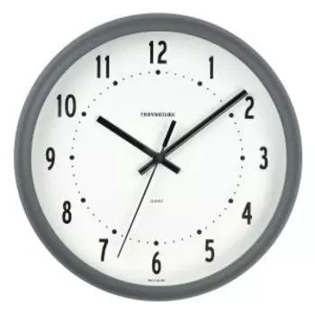 Часы настенные Серые матовые, 24 см