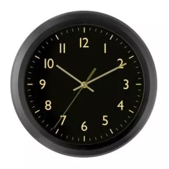 часы настенные TROYKATIME 23230239 , 25х4,5см, круглые, черный