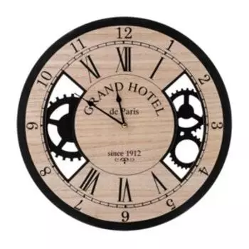 часы настенные ВЕЩИЦЫ Гранд Отель, 40х40х4,5см, коричневый, Fancy68, арабские цифры