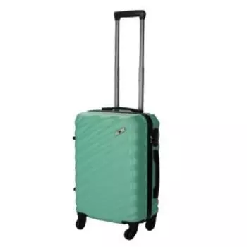 Чемодан дорожный M, 65x27x41 см, зеленый, пластик