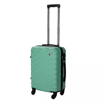 Чемодан дорожный S, 54x23x36 см, зеленый, пластик