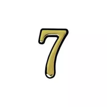 Цифра дверная 7, самоклеящаяся, пластик, 5.5 см, золото