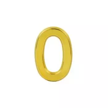 Цифра на дверь НОРА-М 0, 50 мм, пластик, золото