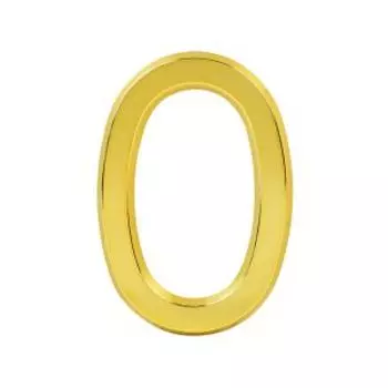 Цифра на дверь НОРА-М 0, 75 мм, пластик, золото