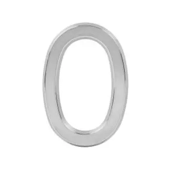 Цифра на дверь НОРА-М 0, 75 мм, пластик, хром