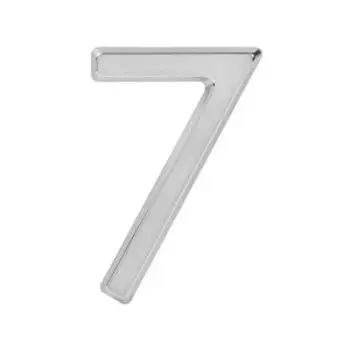 Цифра на дверь НОРА-М 7, 75 мм, пластик, хром