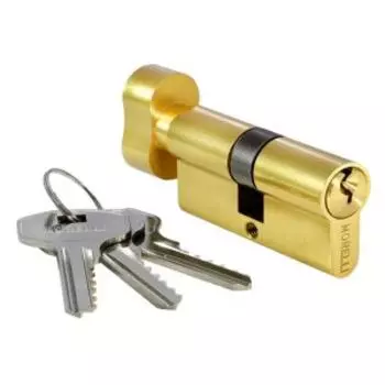 Цилиндр замка, 60мм, 60CK PG, золото, ключ-вертушка