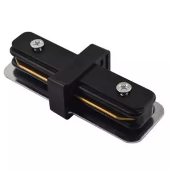Cоединитель для трековой системы Arte Lamp Track Accessories, 8 см, прямой, пластик/металл, черный