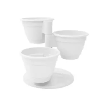 Цветочный каскад Антик из 3 горшков, белый