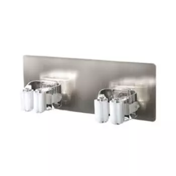 Держатель двойной Home Queen для уборочного инвентаря, 20х7.5х5 см