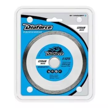 Диск алмазный Diaforce Ceram Basic, влажный рез, 125х22,23х5х1,8 мм
