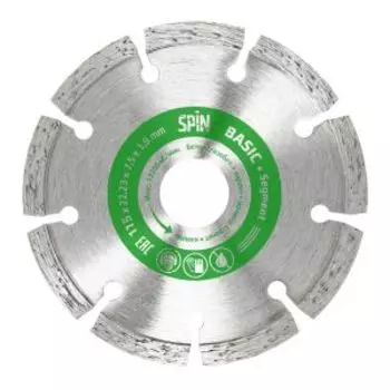 Диск алмазный SPIN Segment Basic, сегментная кромка, сухой рез, 125х22,2х1,9мм